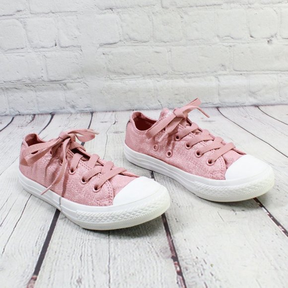 Converse Chuck Taylor All Star Pink Glitter Canvas Sneakers Size 13.5 - Picture 3 of 9